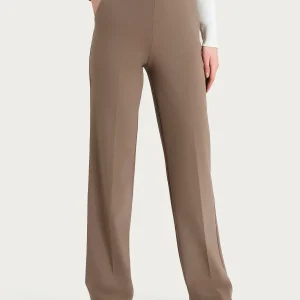 Pantalone ampio con tasche in Cashmere Compact - Pine Bark