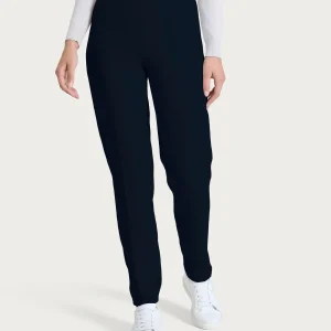Pantalone a sigaretta con risvolto in Cashmere Compact - Bleu