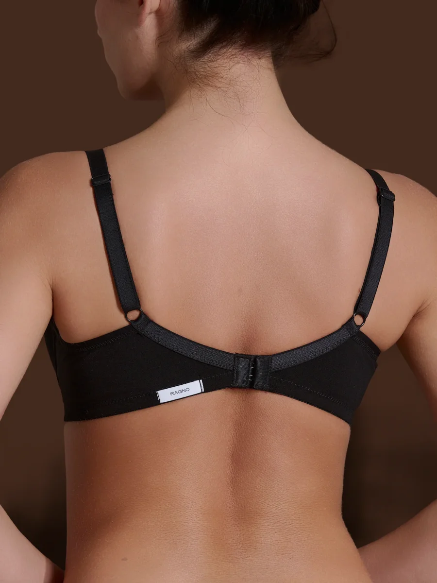 beYOUtiful YouUp - Reggiseno con ferretto in cotone elasticizzato - Nero - immagine 3