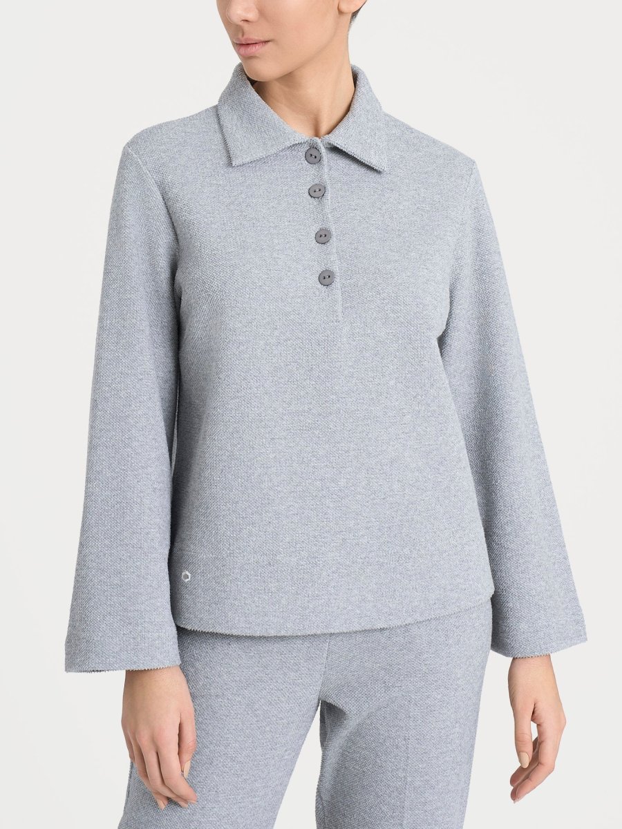 Polo in Japanese Fleece - Grigio Mel.