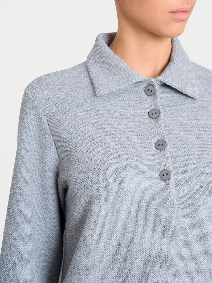Polo in Japanese Fleece - Grigio Mel. - immagine 4