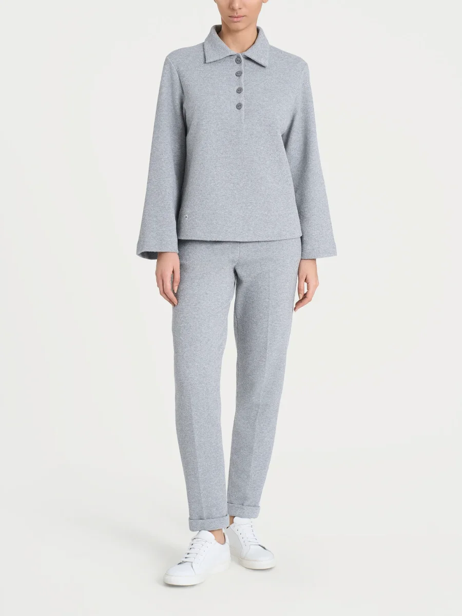 Polo in Japanese Fleece - Grigio Mel. - immagine 5