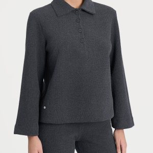 Polo in Japanese Fleece - Ardesia Mel.