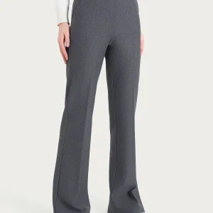 Pantalone flare lungo con tasche in Compact - Ardesia Mel.