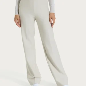 Pantalone ampio con tasche in Compact - Champignon