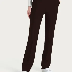 Pantalone ampio con tasche e risvolto in Compact - Chocolate Torte