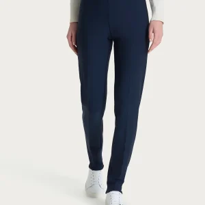 Pantalone a sigaretta con risvolto in Compact - Persia