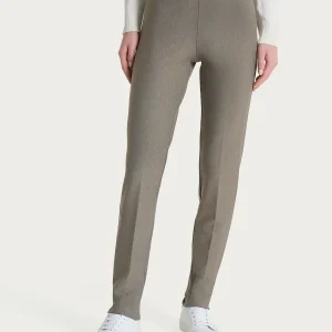 Pantalone a sigaretta con risvolto in Compact - Glace' Mel.