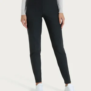 Pantalone a sigaretta con risvolto in Compact - Oscuro Mel.