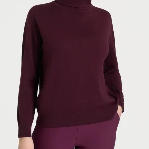 Maglia con collo a ciambella in Merino Soft - Fig