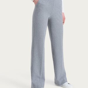 Pantalone in fantasia ampio con tasche in Eco Jacquard - Fant.Grigio Mel.