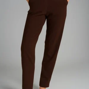 Pantalone a carota con tasche in Flannel Compact - Chocolate Torte