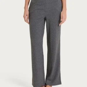 Pantalone ampio con tasche in Flannel Compact - Ardesia Mel.