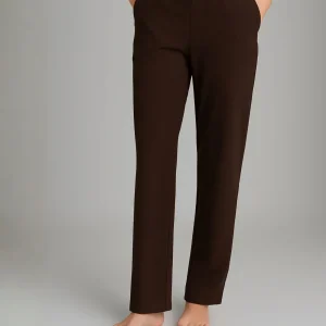 Pantalone dritto con tasche in Flannel Compact - Chocolate Torte