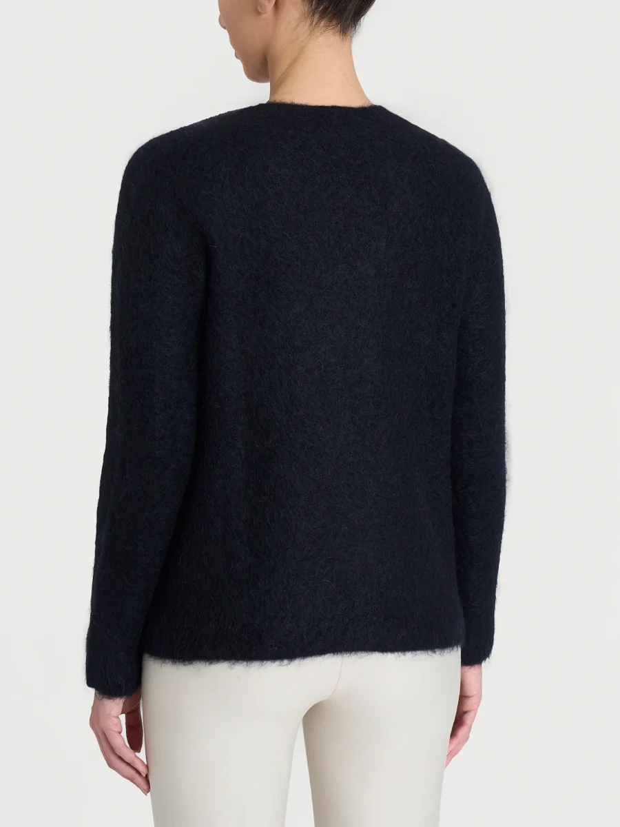 Cardigan aperto in Misto Alpaca - Nero - immagine 3