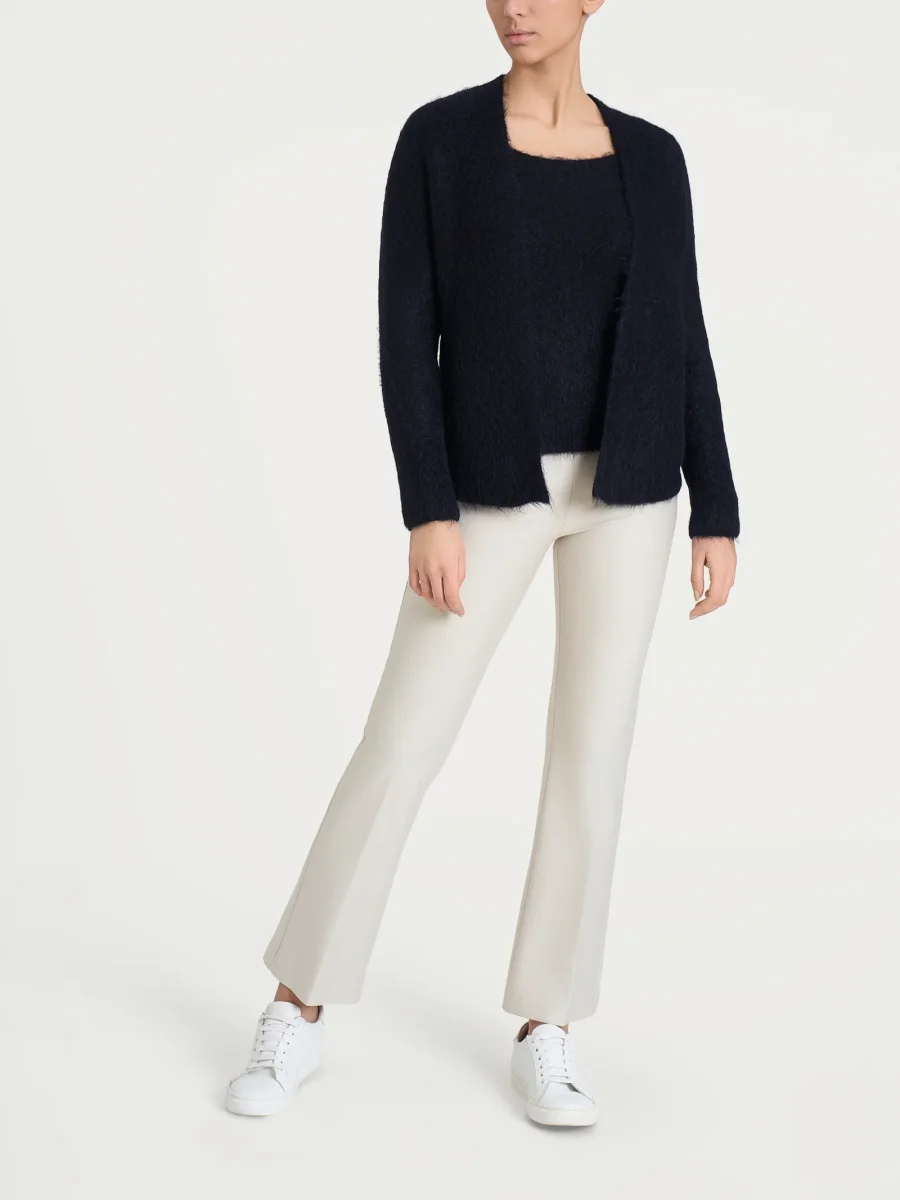 Cardigan aperto in Misto Alpaca - Nero - immagine 6