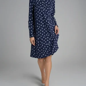 Camicia da notte con pieghe in Interlock di cotone 40-54 - Fant. Naval Academy Fiore