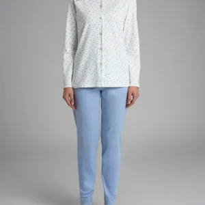 Pigiama aperto con dettagli in Interlock di cotone 56-60 - Fant. Eventide