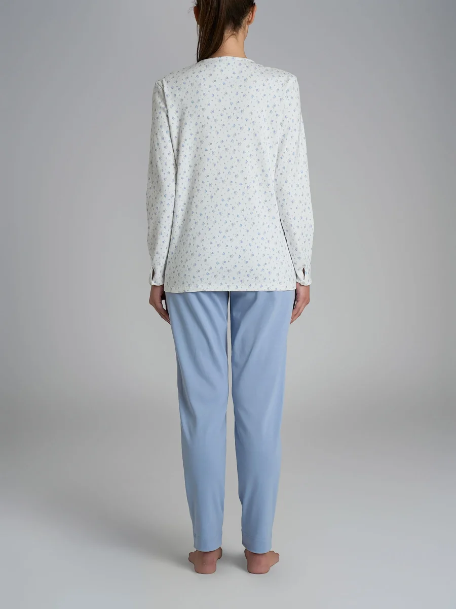 Pigiama aperto con dettagli in Interlock di cotone 56-60 - Fant. Eventide - immagine 3