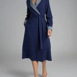 Vestaglia con cintura in Interlock di cotone - Fant. Naval Academy