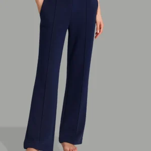 Pantalone ampio con tasche in Scuba - Bleu