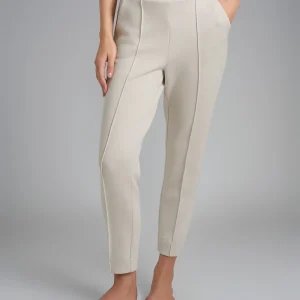 Pantalone a sigaretta con tasche in Scuba - Champignon