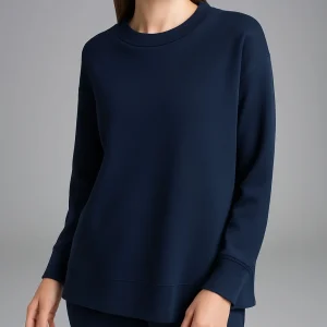 Felpa girocollo in Scuba - Bleu