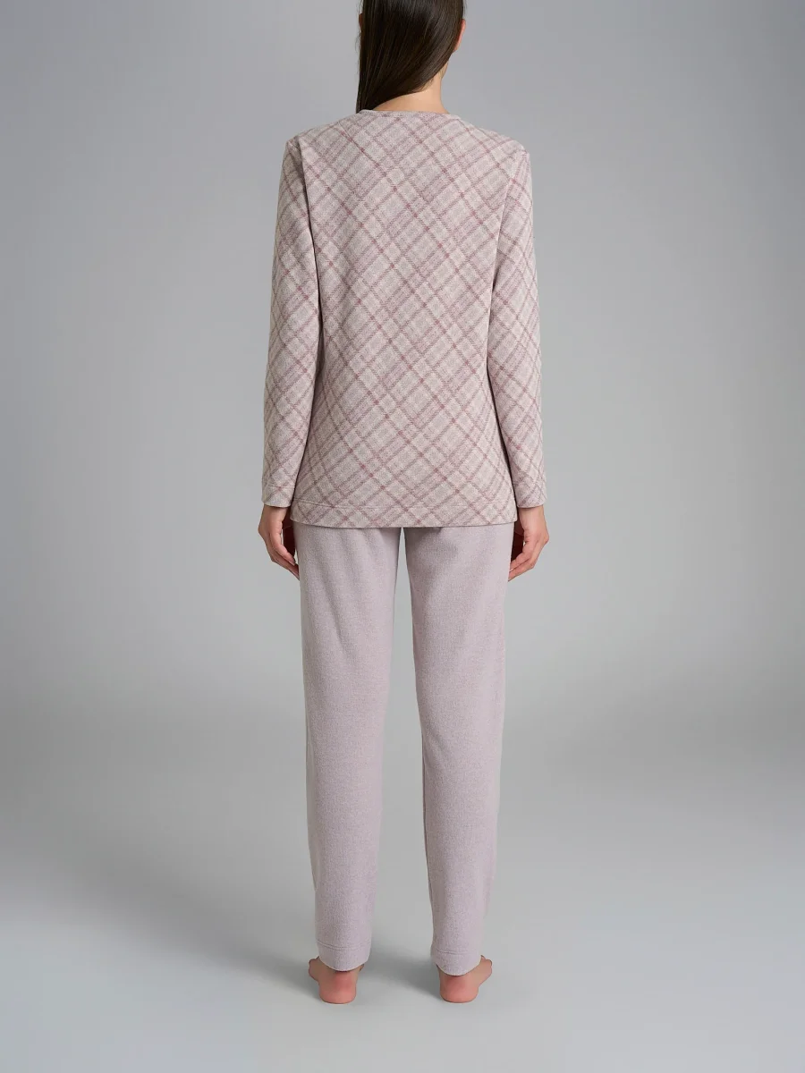 Pigiama serafino con fantasia in Cotton Eco Pile - Fant.Mirtillo - immagine 3