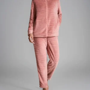 Tuta aperta con zip in Coral Fleece - Cork