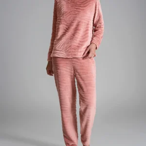 Tuta girocollo in Coral Fleece - Cork