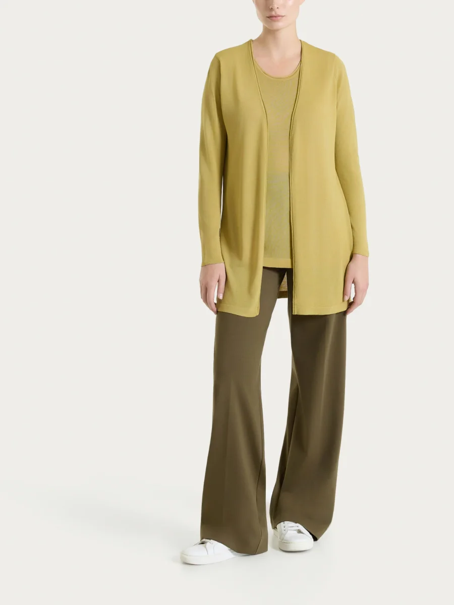 Pantalone a palazzo con tasche in Compact Light - Dark Olive - immagine 9