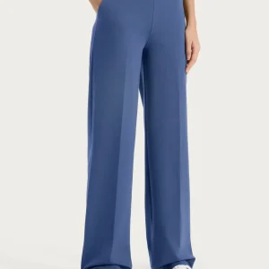 Pantalone a palazzo con tasche in Compact Light - Oceana