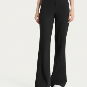 Pantalone flare in Compact Light - Nero