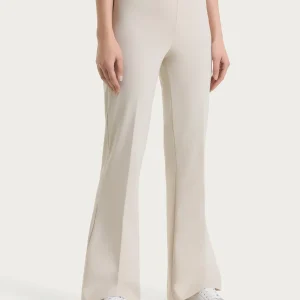 Pantalone flare in Compact Light - Champignon
