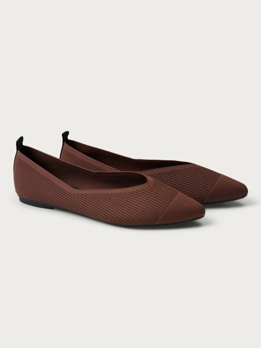 Ballerine slip on in maglia - Cappuccino