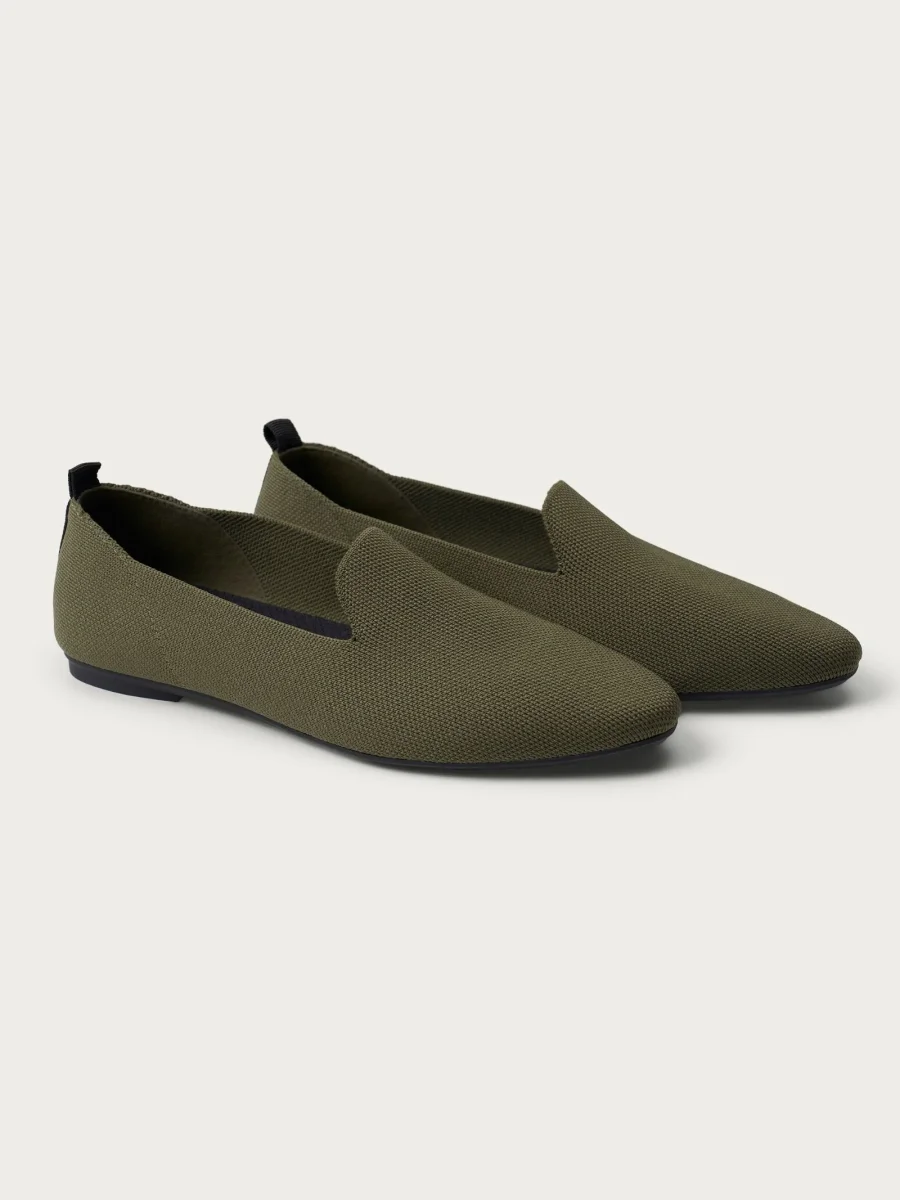 Loafer slip on in maglia - Dark Olive