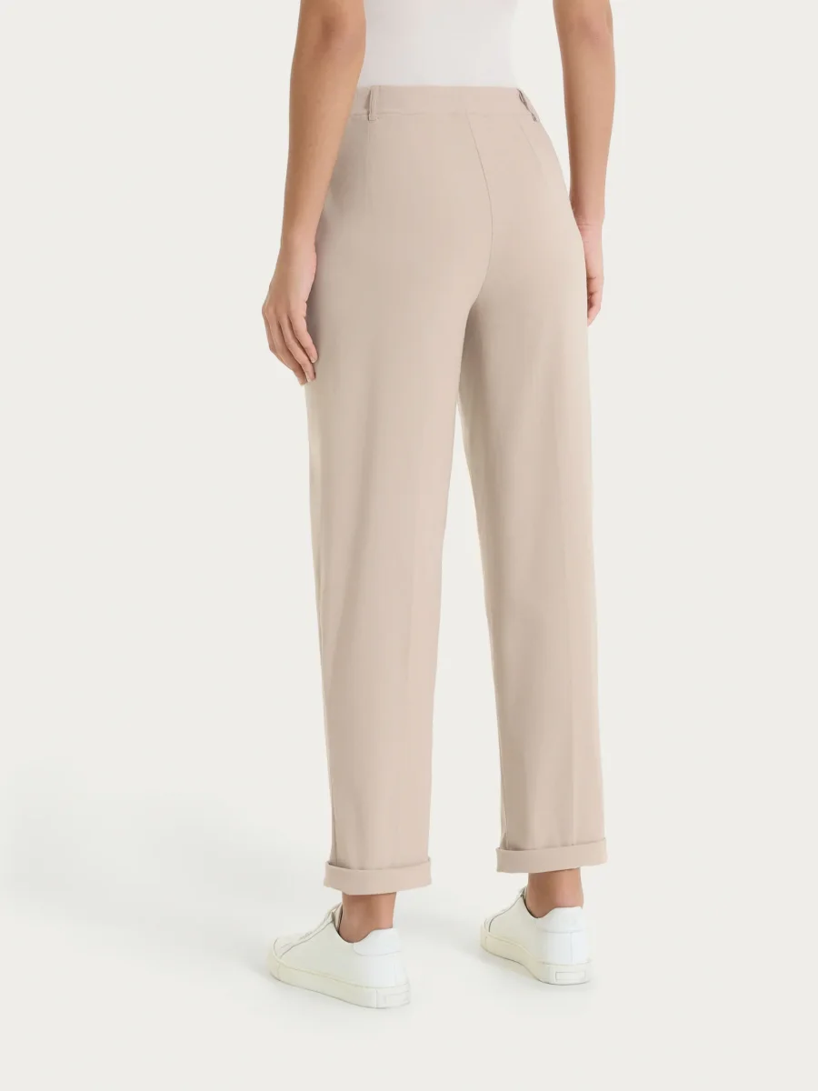 Pantalone a carota con tasche in Linen Super Fresh - Crockery - immagine 5