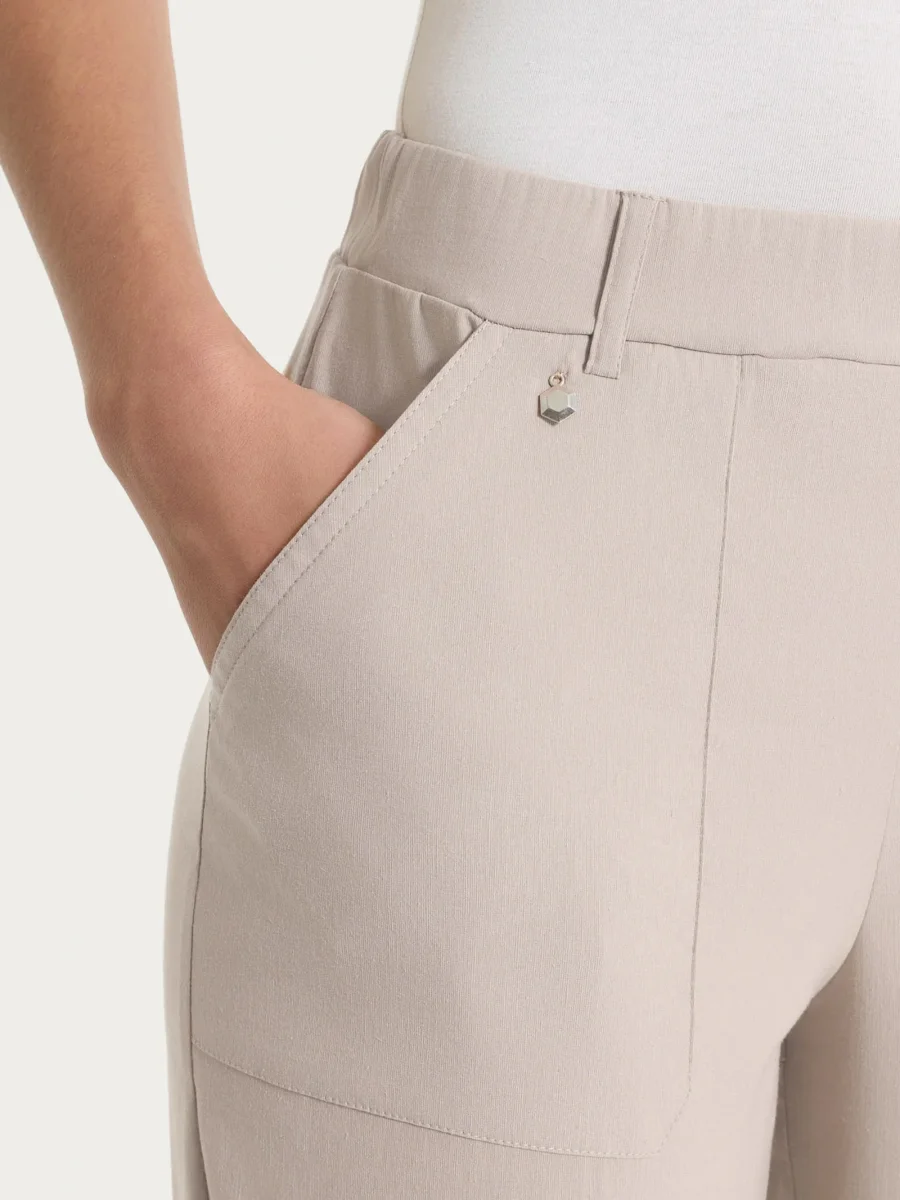 Pantalone a carota con tasche in Linen Super Fresh - Crockery - immagine 6