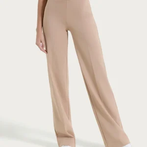 Pantalone ampio in Compact Light - Warm Taupe