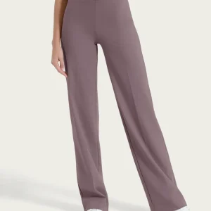 Pantalone ampio in Compact Light - Plum Truffle