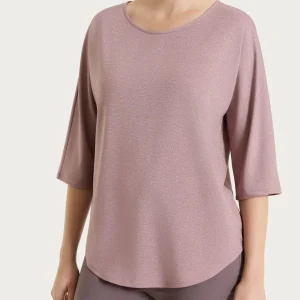 Maglietta con manica 3/4 kimono in Summer Light - Fant. Twilight Mauve righe 1/1