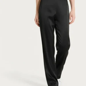Pantalone ampio in Stretch Satin - Nero