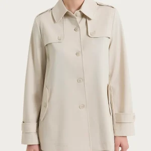 Trench corto in Compact Light - Champignon