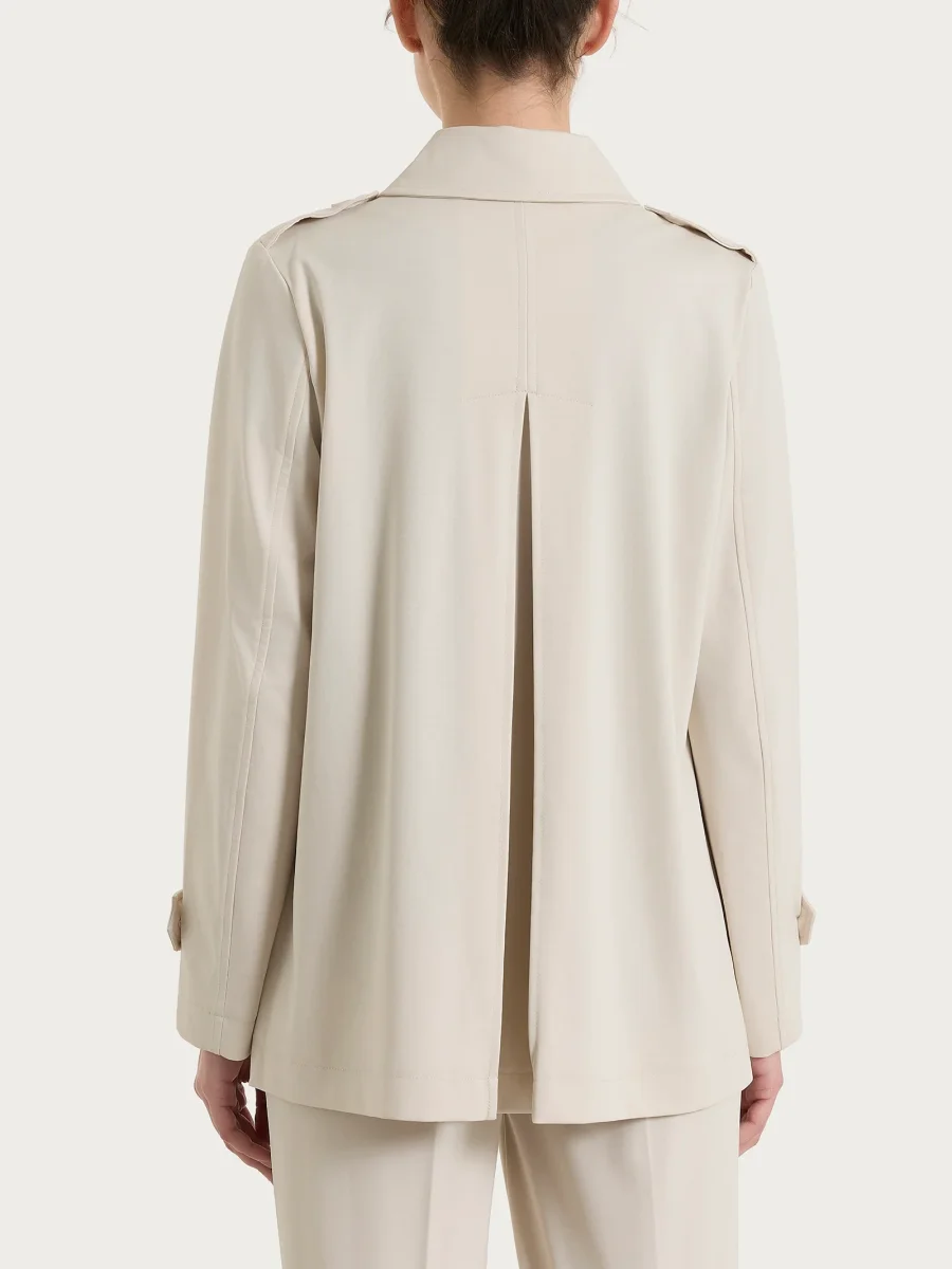 Trench corto in Compact Light - Champignon - immagine 3