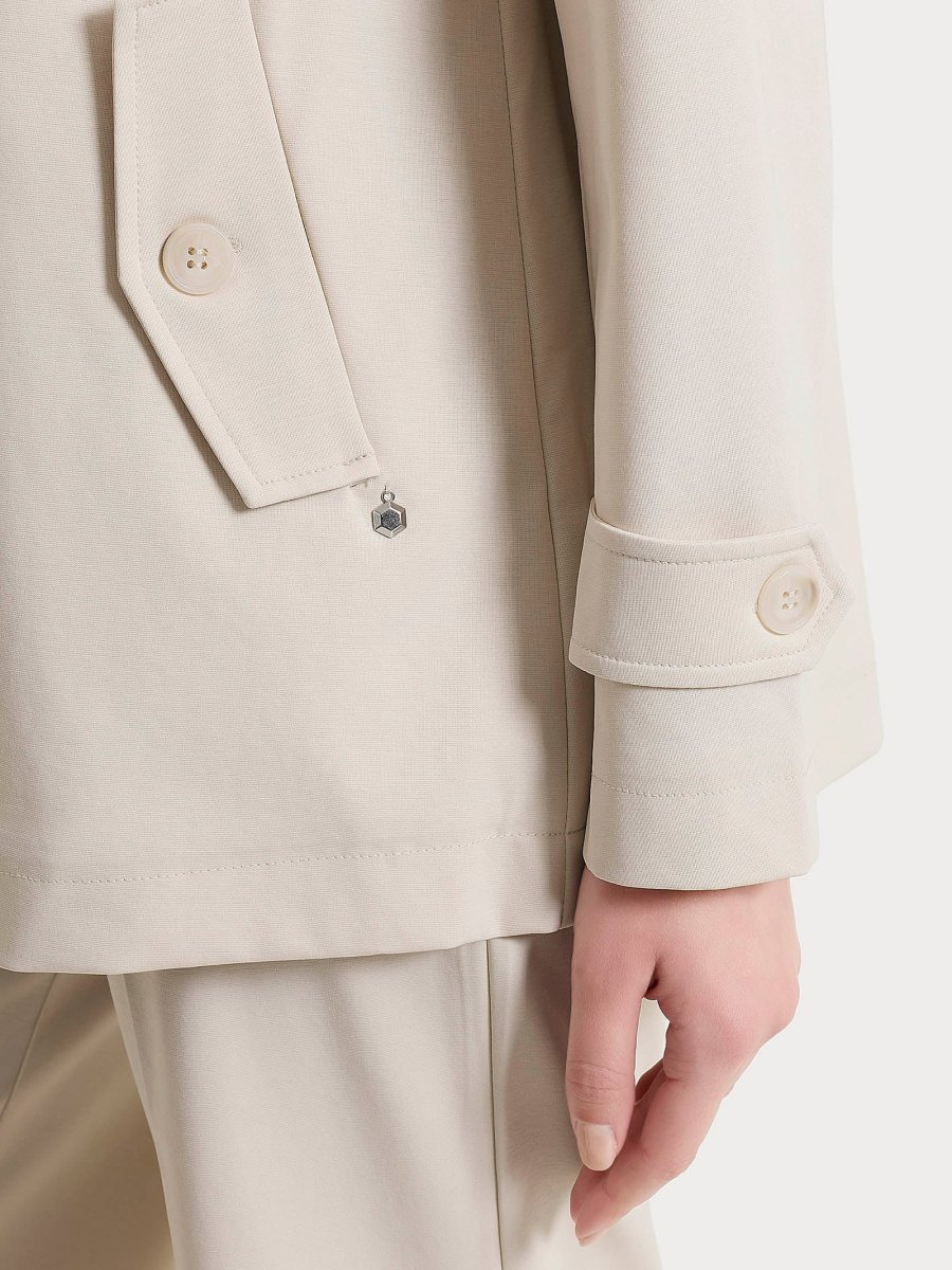 Trench corto in Compact Light - Champignon - immagine 5