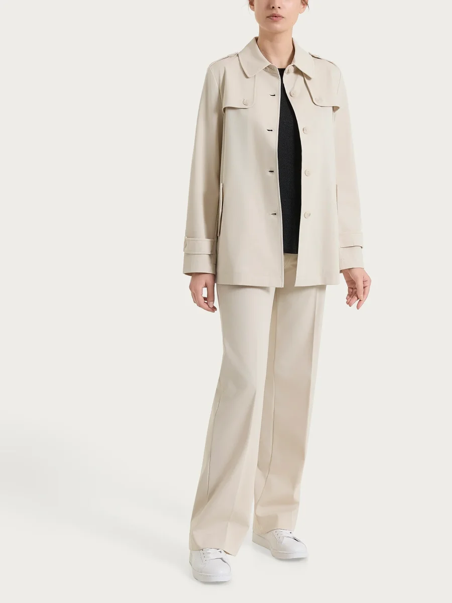 Trench corto in Compact Light - Champignon - immagine 6