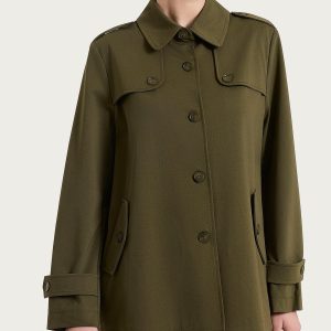 Trench corto in Compact Light - Dark Olive