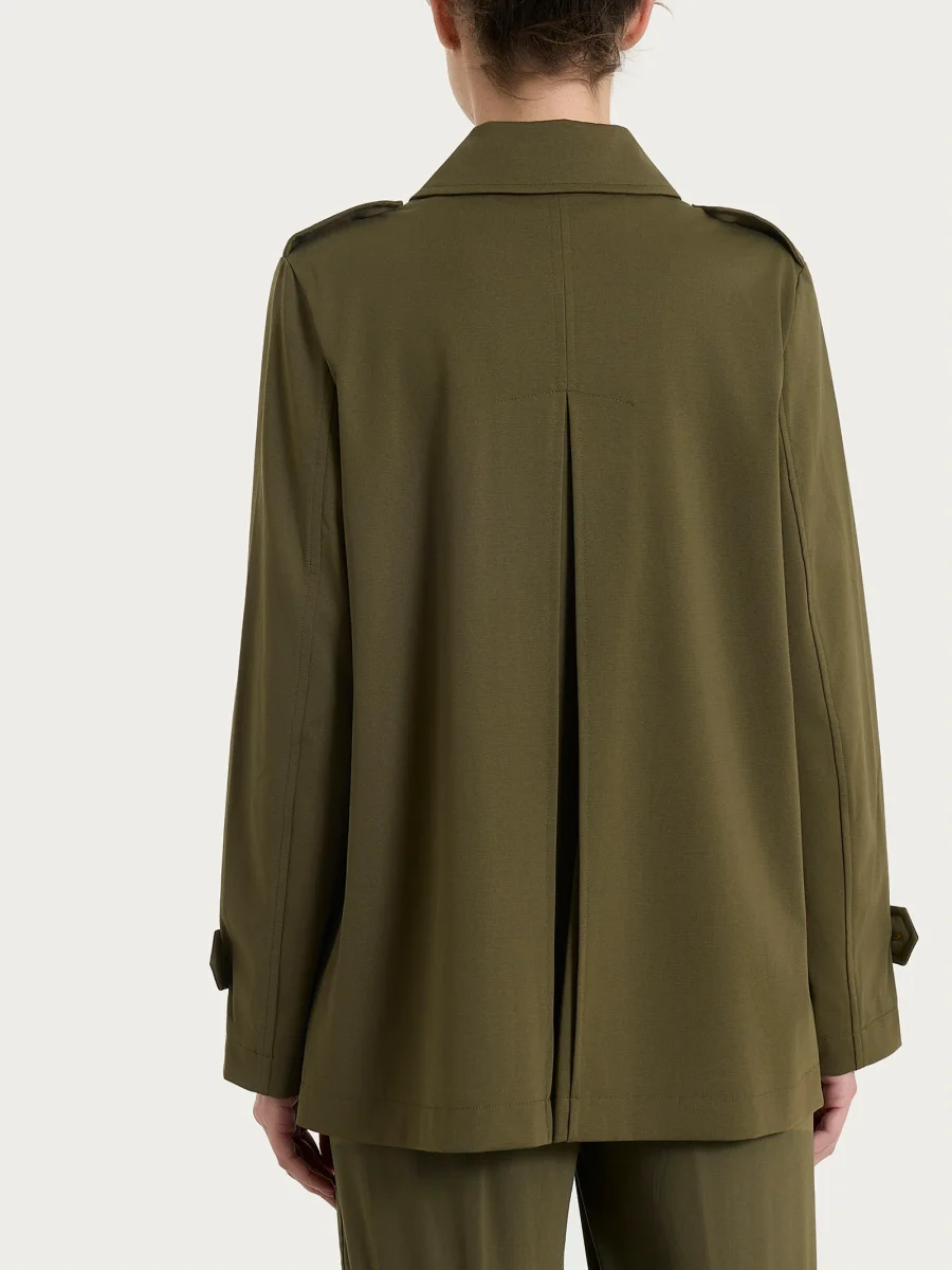 Trench corto in Compact Light - Dark Olive - immagine 3
