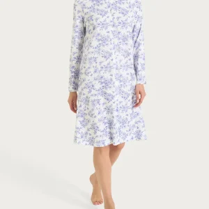 Camicia da notte con manica lunga in Jersey di cotone 40-50 - Fant.Bianco