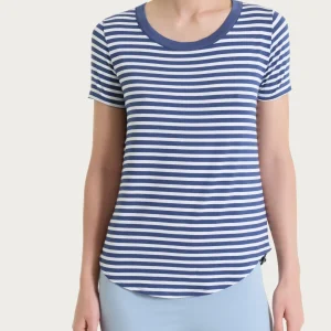 Maglietta girocollo a righe in Viscosa Summer - Fant. Oceana riga pari